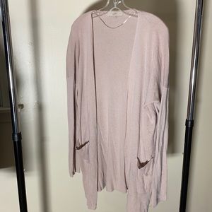 Loft | Long Knit Cardigan | L | Tan
